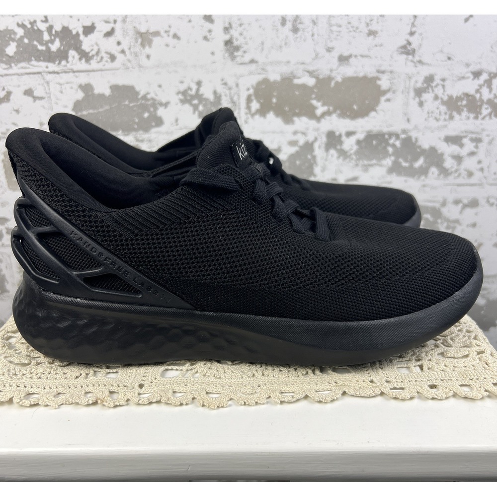 Kizik Athens Triple Blackout Sneakers Men sz 7.5 Women sz 9 Hands Free Comfort